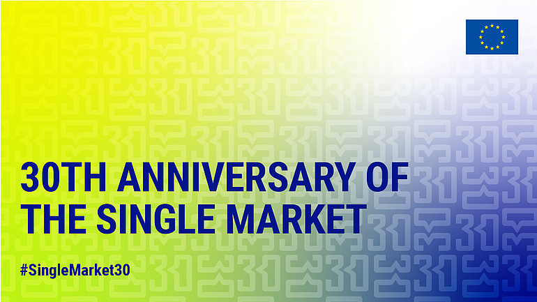 Twitter EU Emblem 30th anniversary of the single market
