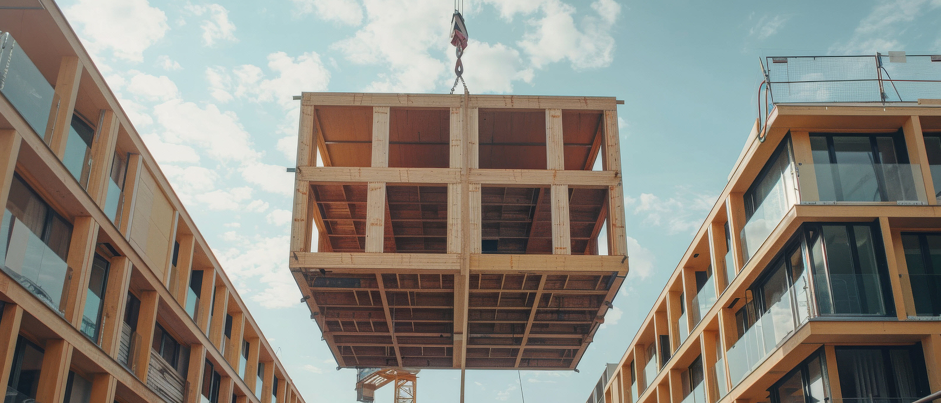 Holzsbau Baustelle Häuser