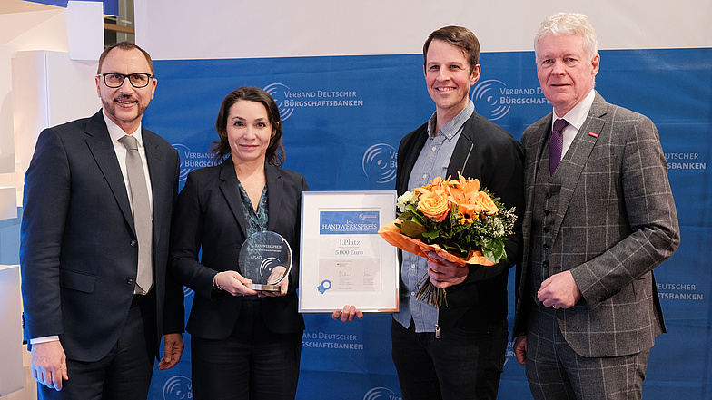 Den dritten Platz beim 14. Handwerkspreis der Bürgschaftsbanken belegte Joshua Brack von der BLS GmbH aus Bad Kreuznach. 