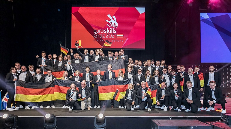 Hier ist das EuroSkills Team Deutschland 2021 zu sehen