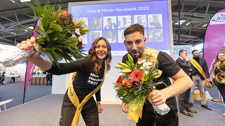 Miss und Mister Handwerk 2023: Maren Kogge und Tarek Legat