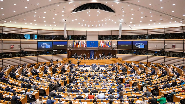 Plenarsaal EU-Parlament in Brüssel