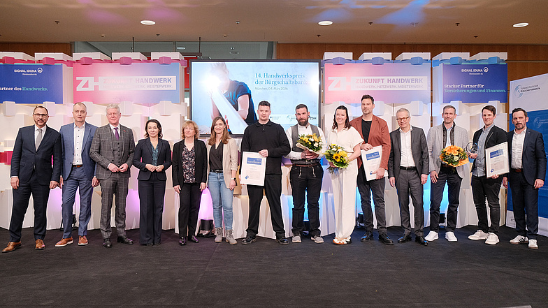 Verleihung des 14. Handwerkspreises der Bürgschaftsbanken auf der ZUKUNFT HANDWERK 2026