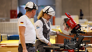 Jonas Hopf und Jule Janson während des Wettkampfs.