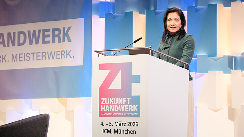 Eröffnung der ZUKUNFT HANDWERK und IHM 2026, Katherina Reiche, Bundesministerin für Wirtschaft und Energie und Schirmherrin von ZUKUNFT HANDWERK 2026