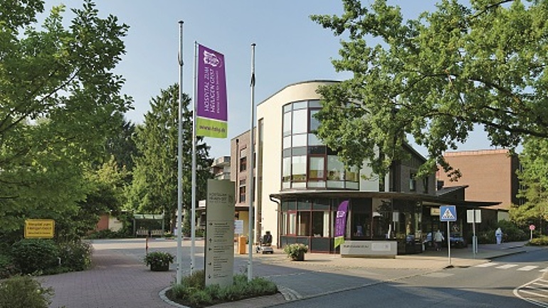 Ansicht des Seniorenheims "Hospital zum heiligen Geist" in Hamburg.