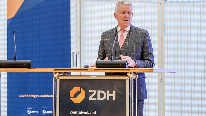 Holger Schwannecke (Generalsekretär, Zentralverband des Deutschen Handwerks e.V.) eröffnet die ZDH-Fachtagung zur Nachhaltigkeitsberichterstattung