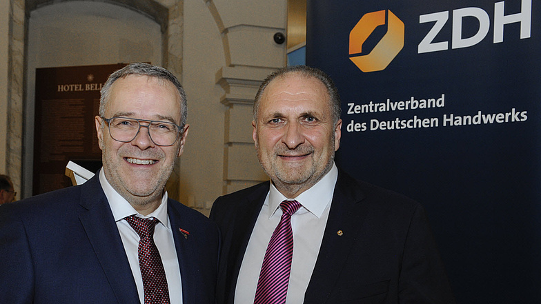 ZDH-Präsident Jörg Dittrich und Hans Peter Wollseifer (Präsident der Handwerkskammer zu Köln)