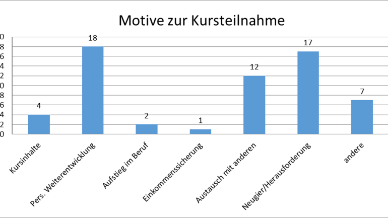 Abbildung 3: Motive zur Kursteilnahme (Mehrfachnennung)