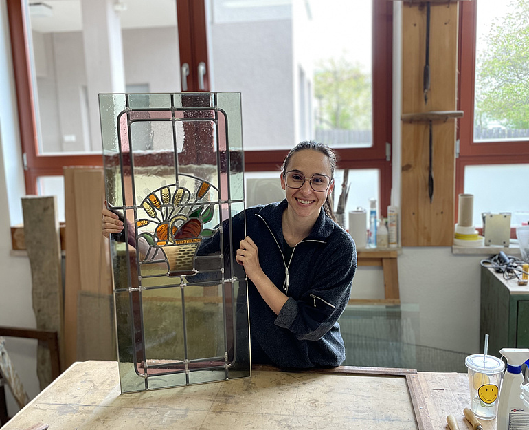 Glasermeisterin und Betriebswirtin Eva-Maria Keilbach