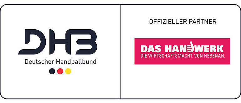 Logos des Deutschen Handballbundes und der Handwerkskampagne
