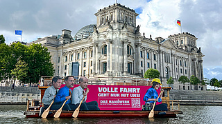 Boot Imagekampagne Handwerk vor dem Bundestag