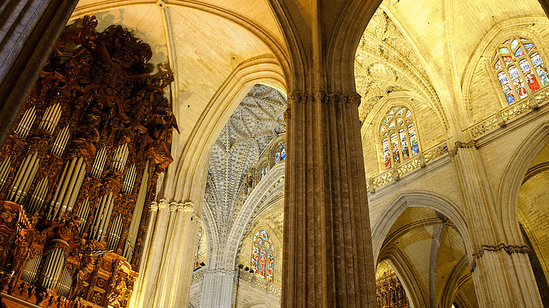 Innenraum der Kathedrale von Sevilla, Spanien