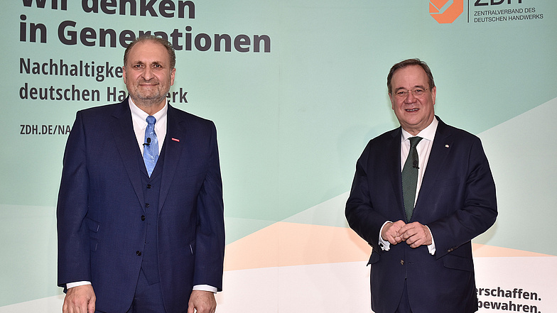 ZDH-Präsident Hans Peter Wollseifer mit Armin Laschet