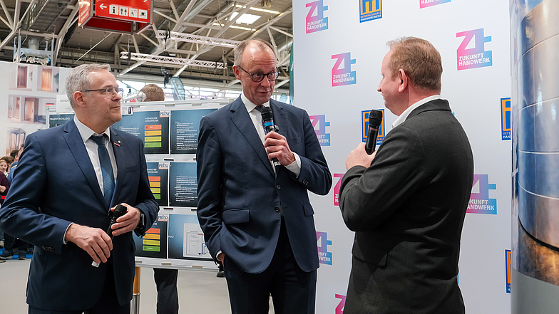 Münchener Spitzengespräch der Deutschen Wirtschaft 2026: Messerundgang des Bundeskanzlers