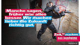 Kampagnenmotiv "Zeit, zu machen"