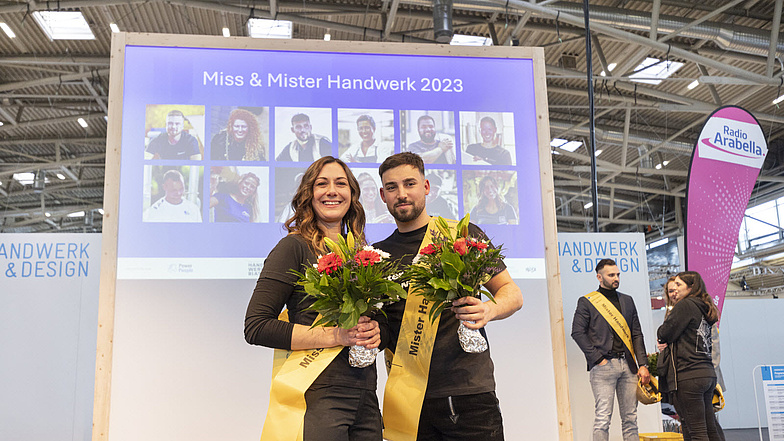 Miss und Mister Handwerk 2023: Maren Kogge und Tarek Legat