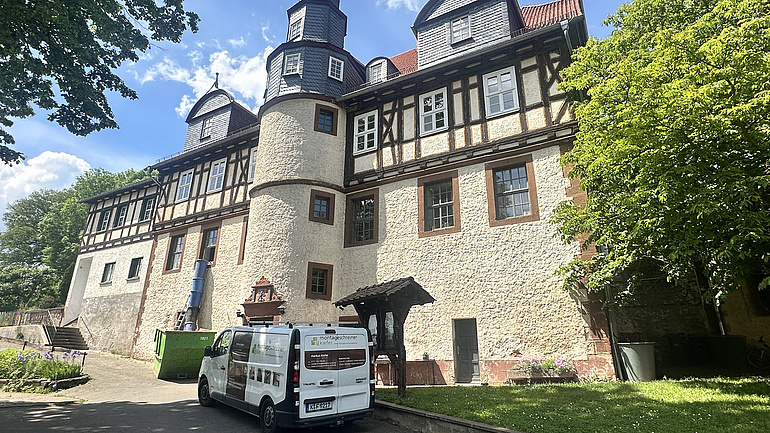 Projekt 2024 der  „Parkettleger on Tour“:  Schloss Martinfeld in  Thüringen.